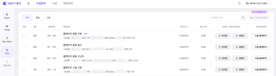 잉글리시플랫 얼리버드 플랫보카 6종